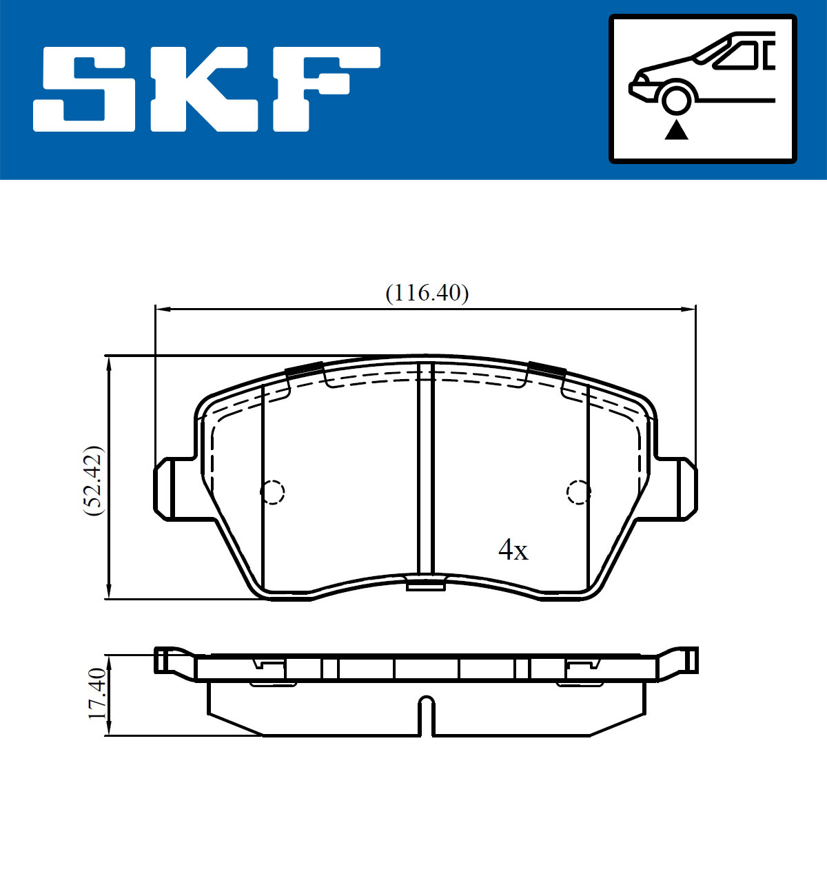 Placute frana SKF VKBP80746